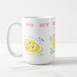 Mug Joli joli type de fleur jaune motif