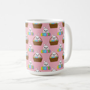 Mug Joli lapin coloré Pâques Motif de la chasse aux oe