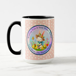 Mug Joli lapin de Pâques et joyeuses fleurs de printem