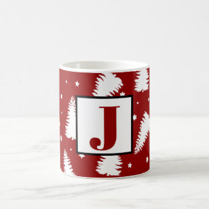 Mug Joli monogramme Arbres de Noël