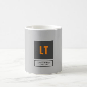 Mug Joli Monogramme Gris Plaine