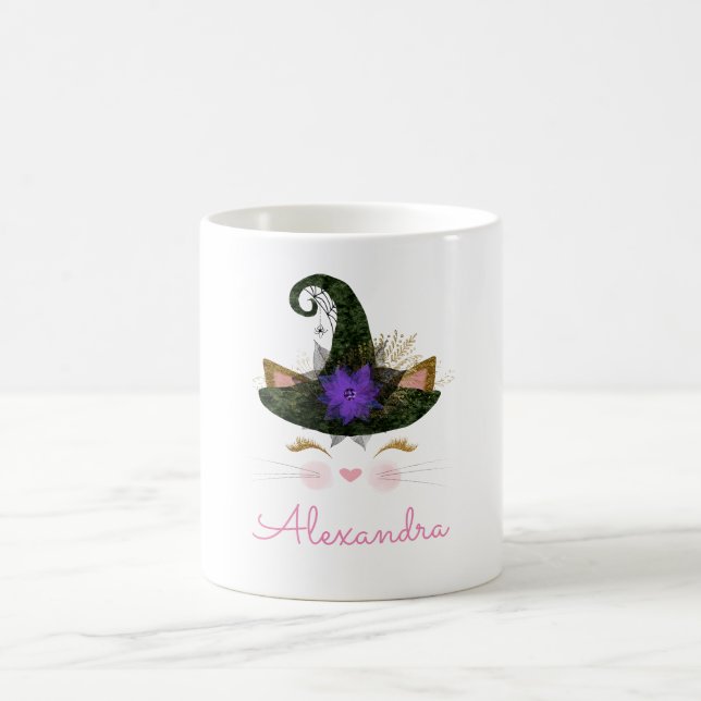Mug Joli Monogramme Halloween Kitty Witch (Centre)
