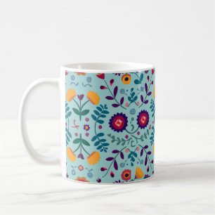 Mug Joli Motif Fleurs d'Art Folk