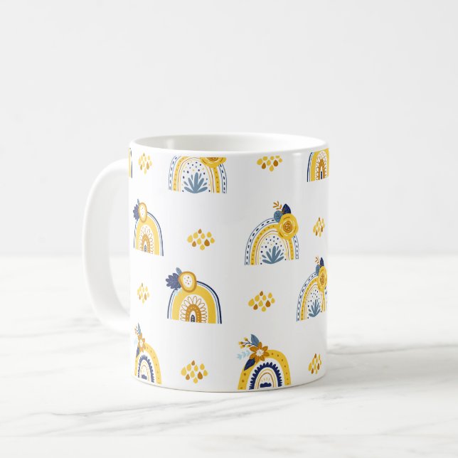 Mug Joli Motif Floral Rainbow Summer (Devant gauche)