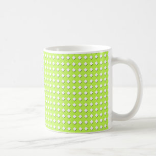 Mug Joli motif géométrique vert citron - Petit diamant