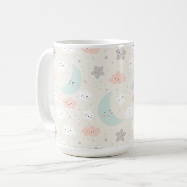 Mug Joli Motif Pastel Sky souriant (Devant gauche)