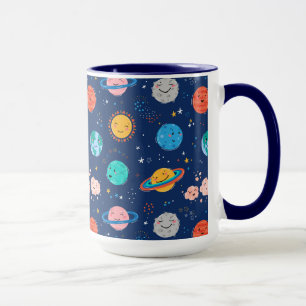 Mug Joli Motif Planète Souriante