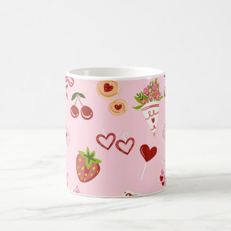 Mug Joli motif sans couture pour la Saint-Valentin – C