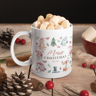 Mug Joli Noël aquarelle hiver joyeux Noël 