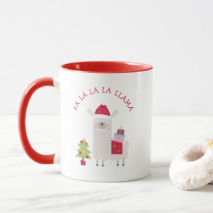 Mug Joli Noël Fa La La La Lama Rouge