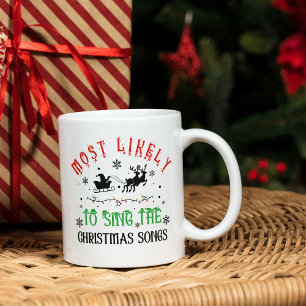 Mug Joli Noël le plus susceptible de chanter des chant