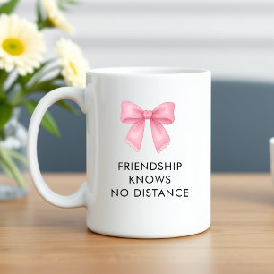 Mug Joli Nœud Rose Mignonne Amitié à Distance Meilleur