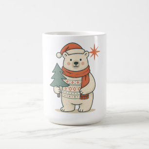 Mug Joli ours polaire de Noël scandinave hiver