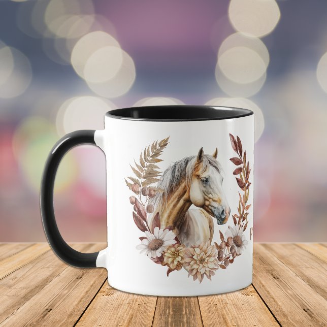 Mug Joli Palomino Quarterhorse Automne Wreath (Créateur téléchargé)