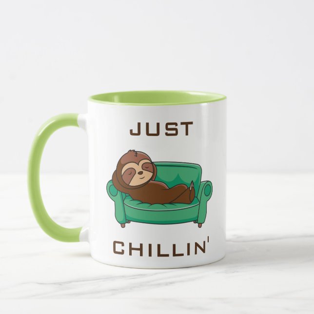 Mug Joli Parfum Lazy Drôle Juste Chillin (Gauche)