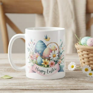 Mug Joli Pastel Aquarelle Florals Joyeux Pâques