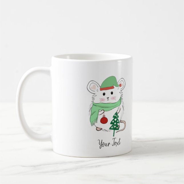 Mug Joli petit hamster Joyeux Noël (Gauche)