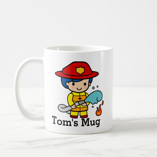 Mug Joli pompier éteint le feu (Gauche)