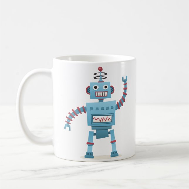 Mug Joli robot rétro android enfants dessin animé (Gauche)