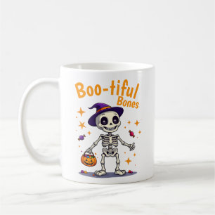 Mug Joli squelette d'Halloween avec bonbon design muqu