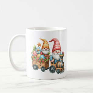 Mug Joli train gnome de Pâques ajouter monogramme aqua