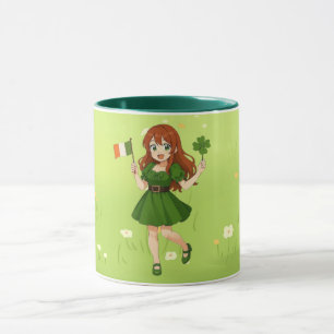 Mug Jolie anime rousse Saint-Patrick