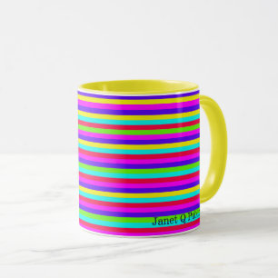 Mug Jolie bande arc-en-ciel avec nom