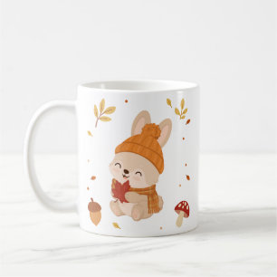 Mug Jolie bunny souriante à l'aquarelle. Café