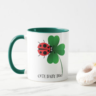 Mug Jolie coccinelle rouge sur Lucky leaf Enfants