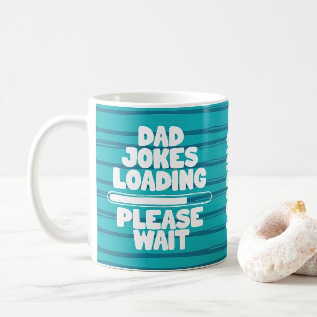Mug Jolie conception de texte papa Joke Chargement Veu (Avec donut)