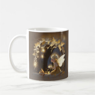 Mug Jolie fée d'automne avec des fleurs lumineuses