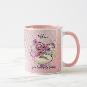Mug Jolie fille, TU AS L'AIR MIGNON AUJOURD'HUI Unicor