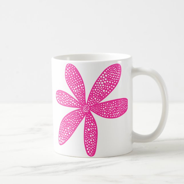 Mug Jolie Fleur - Rose Chaud (Droite)