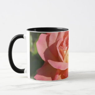 Mug Jolie fleur rose et jaune, personnalisée