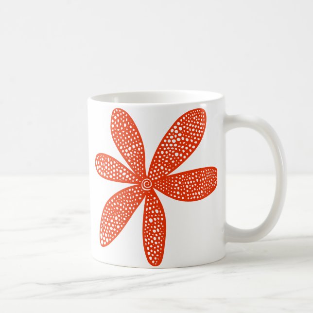 Mug Jolie Fleur - Rouge brique (Droite)