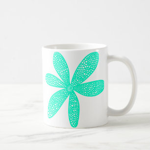 Mug Jolie Fleur - Turquoise