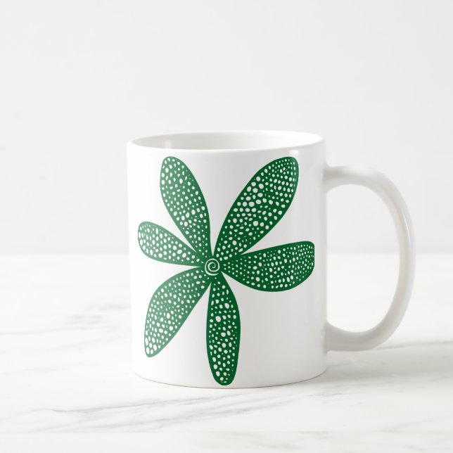 Mug Jolie Fleur - Vert Forêt (Droite)