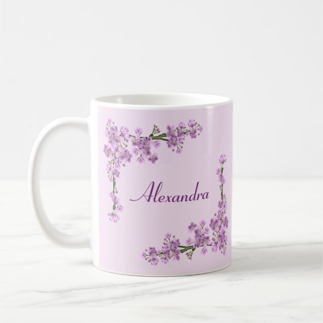 Mug Jolie floraison de cerisiers roses (Gauche)
