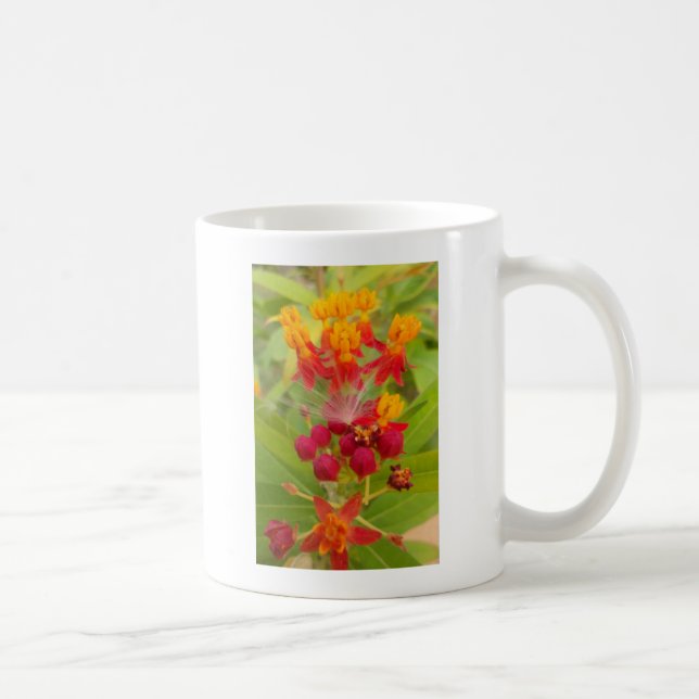 Mug Jolie florale colorée avec Milkweed Art Imprimer (Droite)