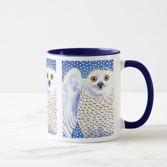 Mug Jolie hivernage hivernal de chouette (Droite)