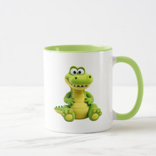 Mug Jolie image d’un crocodile rigolo.