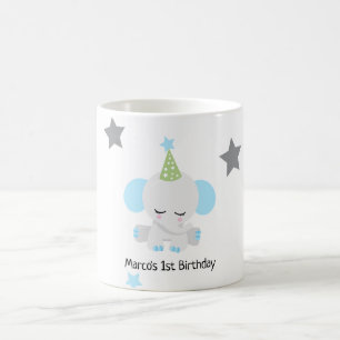 Mug Jolie invitation d'anniversaire d'éléphant pour le