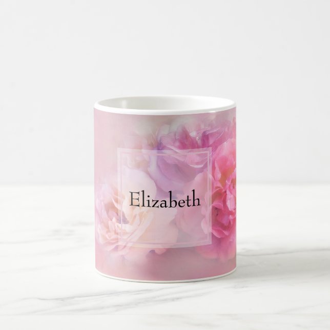 Mug Jolie oeillets rose et blanc (Centre)