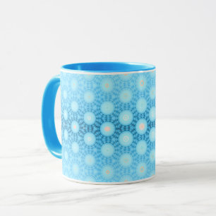 Mug Jolie Ombre bleu et broche géométrique