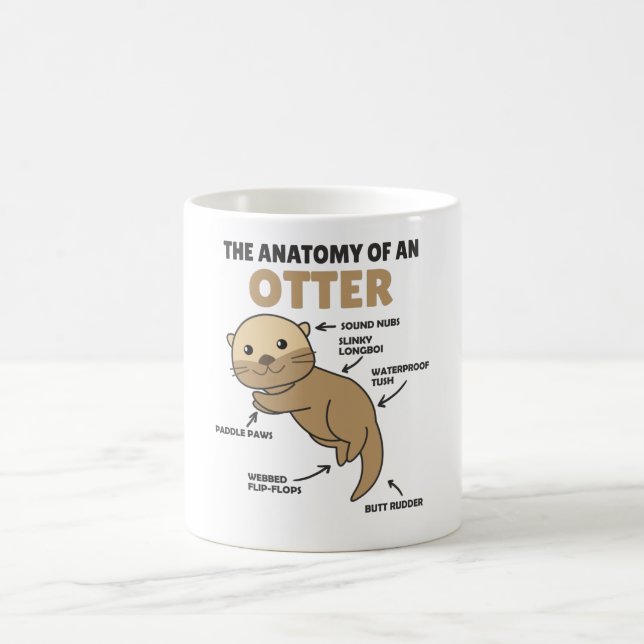 Mug Jolie Otter Explication Anatomie D'Une Otter (Centre)