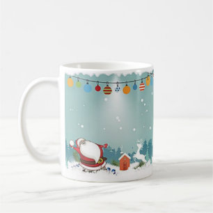Mug Jolie Père Noël dans la fête des neiges Noël