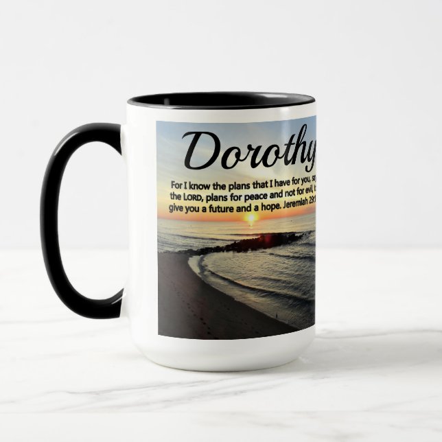 MUG JOLIE PERSONNALISÉE JEREMIAH 29:11 SUNRISE (Gauche)