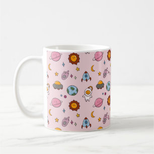 Mug Jolie petite planète dessinée à la main