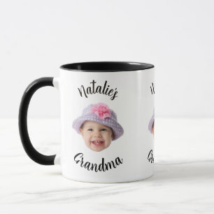 Mug Jolie photo de bébé enfant visage Enfant Nom Grand