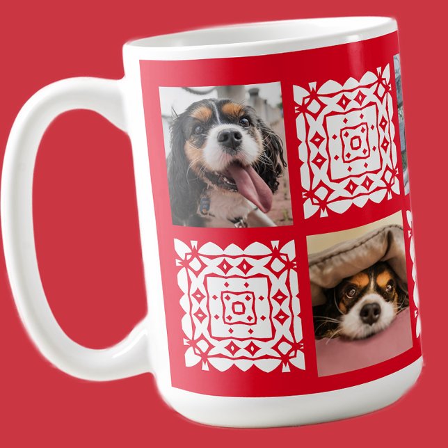 Mug Jolie photo personnalisée cadeau rouge pour les Am (Créateur téléchargé)
